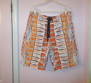 Y2K Vtg Reyn Spooner Board Shorts Size 38 Swim Trunks Surf Hawaii Rainbow Fish - Picture 1 of 11