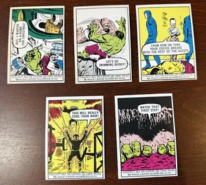 Hulk 1966 Marvel Collector Set Of 5 Puzzle Back Cards #50,51, 52, 53, 54 - Picture 1 of 12