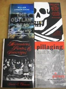 History of Pirates 4 books Under the Black Female Pirates Famous Buccaneers - Picture 1 of 6