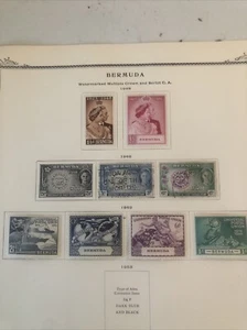 Collection Foreign Pages Cards Mint Used British Bermuda Silver Wedding 1948 N79 - Picture 1 of 1