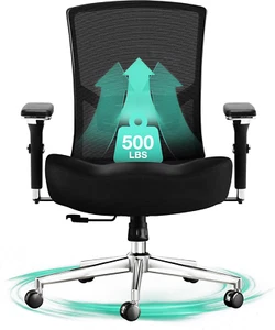 Big and Tall Office Chair 500Lbs, Ergonomic Oversize Mesh Desk Chair, Heavy Dut - Picture 1 of 12