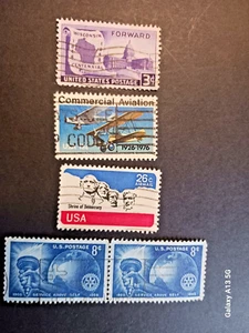 USA 5 Iconic stamps - Picture 1 of 3