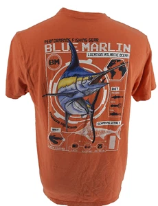 Columbia PFG Blue Marlin T-Shirt Adult Size Large Logo Performance Fishing Gear - Picture 1 of 5