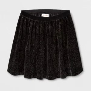 Cat & Jack Girls' Black Velvet Glitter Sparkle A Line Skirt, Size XS 4/5         - Picture 1 of 1