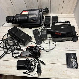 Vintage Sony CCD-F301 HandyCam Super 8 RCA Pro 8 Lot As Is - Picture 1 of 10