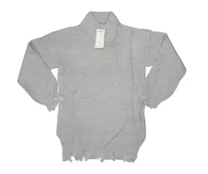 Ultra Flirt Junior's Frayed Mock-Neck Long Sleeve Tunic Sweater M NWT Grey - Bild 1 von 1