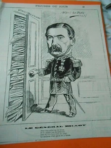 Caricature 1882 - Figures du Jour M. Le Général Billot pour dépouiller - Picture 1 of 1