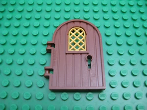 LEGO Red Brown Door 1x4x6 Window Reinforce Edge Pearl Gold Lattice #64390 30046 - Picture 1 of 1