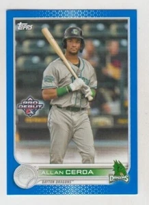 Allan Cerda 2022 TOPPS PRO DEBUTTO BLUE ROOKIE PARALLEL /150 DAYTON DRAGONS - Foto 1 di 1