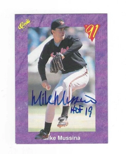 Autographed Signed Mike Mussina Baltimore Orioles 1991 Classic Card #146 w/COA - Image 1 of 1