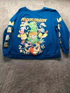 Nickelodeon Rugrats Hey Arnold Crewneck Sweatshirt Junior’s 3XL (21) Youth 2021 - Picture 1 of 8