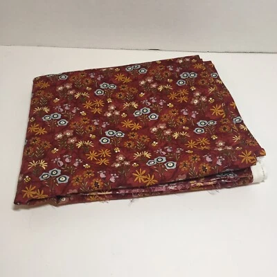 3 y 2/3 yardas marrón con flores abejas tela 44" ancho grupo Erlanger para Joann Foto 1 de 4