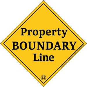 Minuteman Signs | Property Boundary Markers, Small, Aluminum, Yellow, 25 Pack - Picture 1 of 12