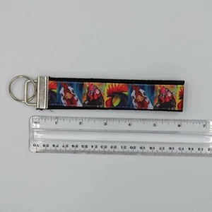 Schlüsselanhänger Huhn Hahn Bauer Band Gurtband 6 Zoll Handarbeit - Bild 1 von 2