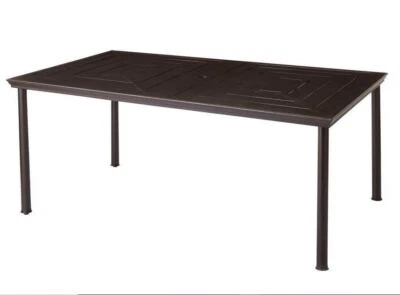 Hampton Bay Middletown Rectangular Patio Dining Table, Dark Chocolate - Image 1 of 4
