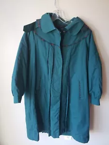 Vintage grüner Rothschild Mädchen Mantel mit Kapuze Gr. 12 - Bild 1 von 7