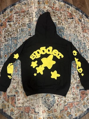 *NUEVO* Sudadera con Capucha Sp5der Beluga “NEGRO” con Amarillo (Talla M) Foto 1 de 3