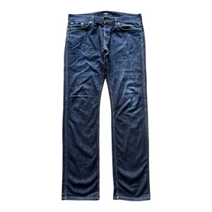 Hugo Boss Herren Jeans W34 L32 Slim Straight Leg Stretch Dunkelblau Waschung Kentucky - Bild 1 von 12