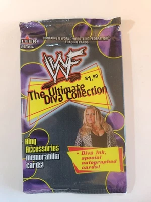 2001 Fleer WWF Ultimate Diva Collection Retail Empty Wrapper TRISH STRATUS b - Image 1 of 2