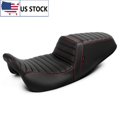 For Harley Road King Classic FLHRC 2008-2020 Step Up Red Stitching Seat Cushion Foto 1 de 4