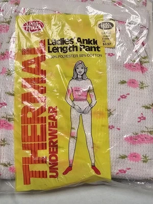 Pantalones de ropa interior térmica vintage marca Hills para dama hasta el tobillo talla grande. NUEVO Foto 1 de 3