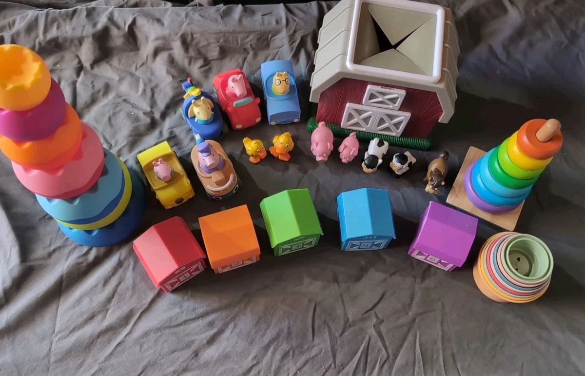 Melissa & Doug Apilador Multicolor, Juguetes De Desarollo, Juguetes Educativos Para La Primera Infancia, 8 Anillos De Colores Vivos, Regalo Para Niños Y Niñas De 1 2 3 Años