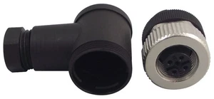 BINDER - Socket, Free, M12, 4 Way, Lock Ring, Right Angle - Picture 1 of 1