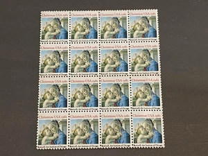USA Plate Block of 16-20 Cent Stamps Christmas 1981 - MNH - Picture 1 of 2
