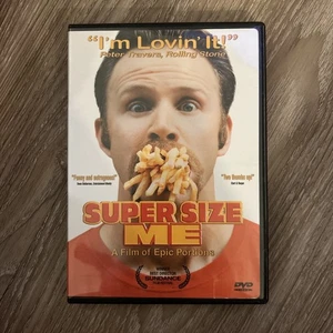 Super Size Me DVD Investigate Dokumentarfilm Komödie 2004 Morgan Spurlock kostenloser Versand - Bild 1 von 1