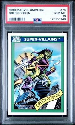 1990 MARVEL UNIVERSE GREEN GOBLIN #74 PSA 10 GEM MINT - Image 1 of 2