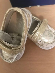 SPERRY TOP SIDER STRIDE RITE Size 1 1-3 mo Animal Print  Strap ADORABLE Loafer - Picture 1 of 4