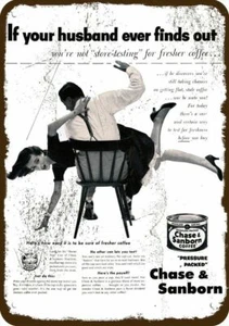 1952 Man Spanking Woman Spank Spanks Vintage-Look DECORATIVE REPLICA METAL SIGN - Picture 1 of 1