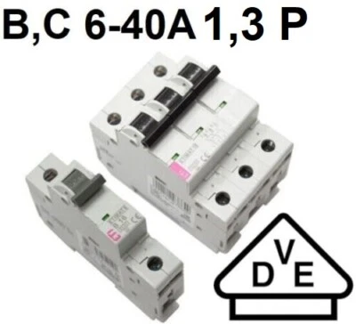 ETI-POLAM ETIMAT Leitungsschutzschalter LS-Schalter MCB Sicherungsautomat B C 1P 3P VDE