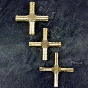 Conector divisor de púas cruzado de 4 mangueras 10 mm aire combustible agua tubería gas - Imagen 1 de 5