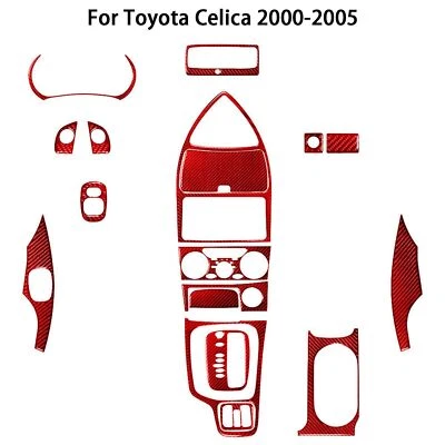 Kit de cubierta interior completo de fibra de carbono roja de 20 piezas para Toyota Celica 2000-2005 Foto 1 de 4