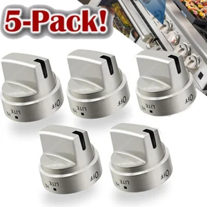 5 Packs WB03X24818 222D5786P010 Gas Stove Knob Replacement for GE Stove Parts - Picture 1 of 12