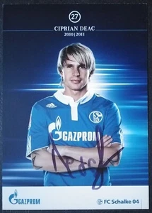 Tarjeta de autógrafo 1639 Ciprian Deac FC Schalke 04 2010/11 original firmada - Imagen 1 de 1