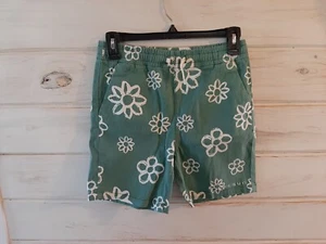 Pacsun Kids Green Flower Shorts With Pockets Size 10 - Picture 1 of 3