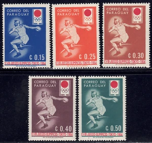1964 Paraguay SC# 791-795 - 1964 Summer Olympic - 5 Different Stamps - M-NH - Picture 1 of 1