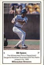 1989 (BREWERS) Brewers Police #6 Bill Spiers
