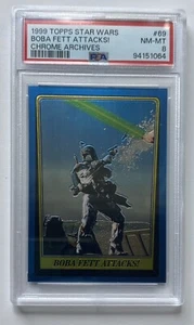 1999 Topps Star Wars Chrome Archives Boba Fett Attacks! #69 PSA 8 - Picture 1 of 3