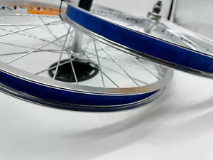 Mongoose Genuine 2022 Pro Class Style 36H Wheelset - Satin Finish/Blue Rim Tape - Picture 1 of 5