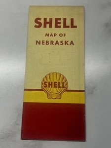 Vintage Shell Straßenkarte von Nebraska - Bild 1 von 2