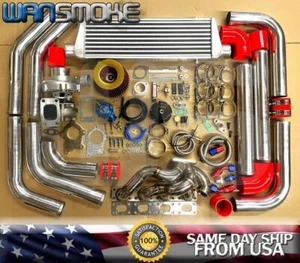 Turbo Kit T3/T4 Charger for BMW 318i 318is 318ti Z3 E30 E36 M42 M44 16v 4Cyl Red - Picture 1 of 8
