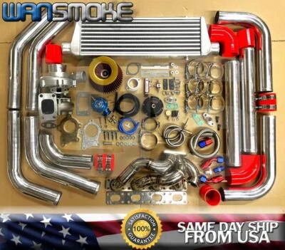 Turbo Kit T3/T4 Charger for BMW 318i 318is 318ti Z3 E30 E36 M42 M44 16v 4Cyl Red - Image 1 of 4