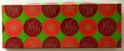 Vintage 1960 Marshall Field's Store ADVERTISING Christmas Gift Box Green Red MCM - Image 1 of 4