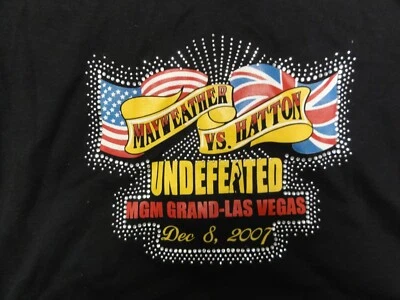 Vtg Mayweather Hatton Undefeated MGM Las Vegas 2007 Woman's Zip Studded Hoodie M - Изображение 1 из 4