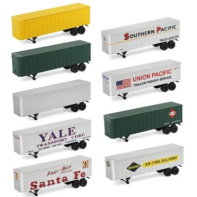 2 Units Evemodel Trailers HO Scale 1:87 Model Trailer for Railway Tractor C8766 - Image 1 of 4