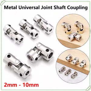 Conector de acoplamiento de eje de articulación universal de metal para modelo de radiocontrol hágalo usted mismo automóvil bote 2-10 mm - Imagen 1 de 14