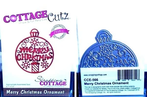 CottageCutz Merry Christmas Ornament (Elite) Metal Cutting Plate Die CC-566 NEW - Picture 1 of 1